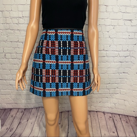 Zara Colorful Mini Skirt w/Zipper tribal print boho size large - Picture 3 of 11